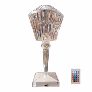 آباژور شارژی لمسی RGB طرح الماس
